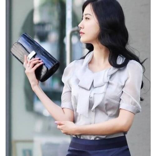 2018 New Style! Fashion Elegant Formal Women Shirt for OL Ladies Lace Hot Sale Free Shipping