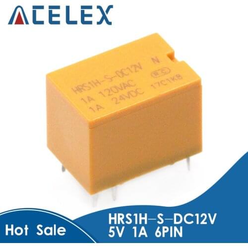 5pcs relay HRS1H-S-DC24V HRS1H-S-DC12V HRS1H-S-DC5V HRS1H-S-DC3V 5VDC 12VDC 24VDC 6pin 3A power relay