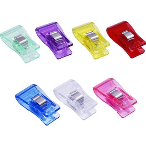 50/20PCS Clear Storage Clips Sewing Craft Quilt Binding Plastic Clips Clamps Pack