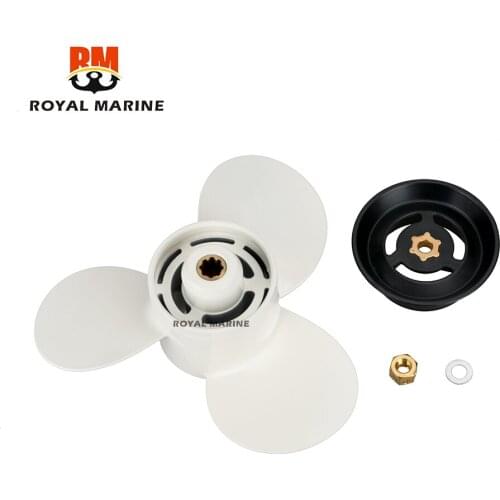 683-W4592 Propeller 683-W4592-02 Kit with Deflector Ring 6E7-45986-00 For 9.9HP 15HP YAMAHA Outboard Propeller 9-3/4x6-1/2-J