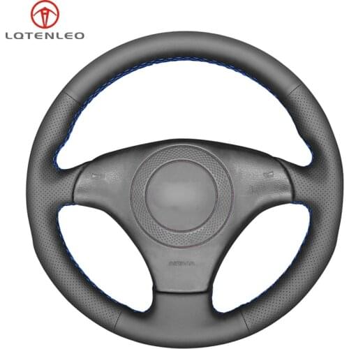 Black Genuine Leather DIY Car Steering Wheel Cover For Audi A8 (D2) 1998-2002 TT (8N) S4 (B5) S6 (C5) 1998-2001 S8 1998-2000