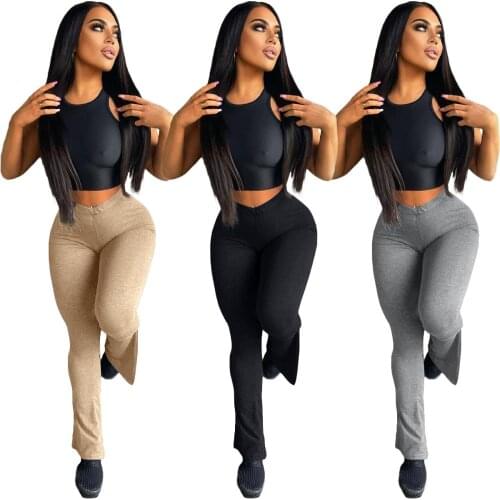 ICCLEK Women's Flared Trousers