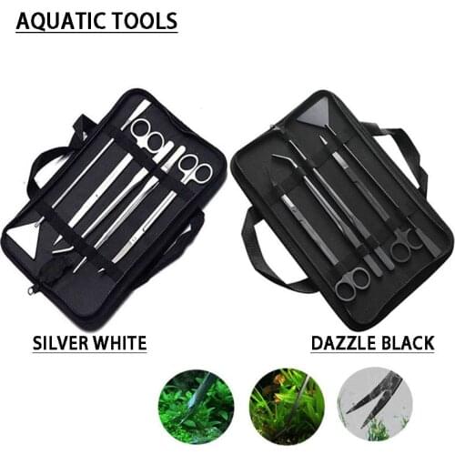 Aquarium Cleaning Tools Stainless Steel Scissors Tweezers Tool Kit For Aquatic Plants Trimming And Beautifying Cleaning Tools