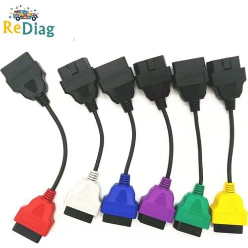 For Fiat ECU 6/4/3 pcs Cables for FIAT ECU Scan & Multiecuscan Adaptor OBD2 Connector Diagnostic Adapter Cable