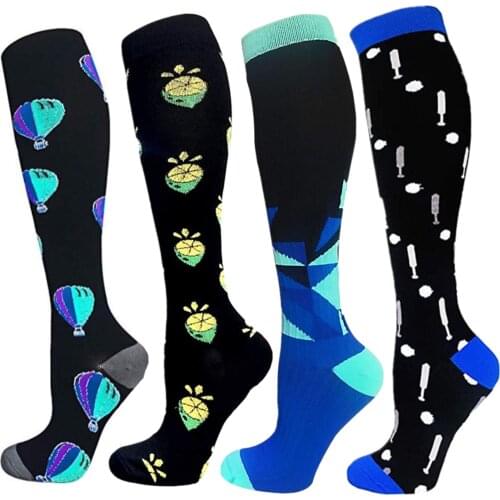 Compression Socks Men Women Yoga Golf Hockey Socks Medical Nursing Stockings 20-30 MmHg Support Stretch Pressure Circulation