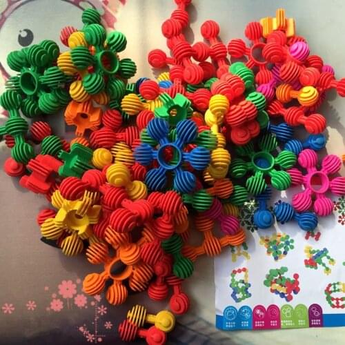 Sun Shape DIY Building Blocks Insert Educational Toys for Children Kindergarten Kids Enlighten Building Toys Birthday Gift JM05