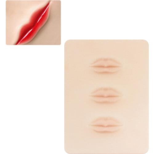 Microblading 1pcs Top Quality Tattoo Embroidered Eyebrows 3d Silicone Stereo Practice Skin Permanent Makeup Eyebrow Lips Blank