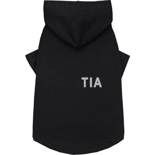 Fashion Pet Dog Hoodie for Small Medium Dogs Reflective Letter French Bulldog Hooded Coat Pug Jacket Pet Costume PDC0110