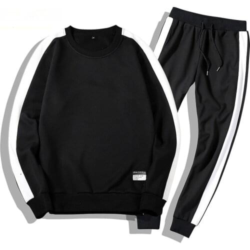 NEW Moleton Masculino Coats Tracksuits Men 2PC Outwear Sportsuit Sets Male Sweatshirts Men Set Clothing+Pants Hoodies Plus Size