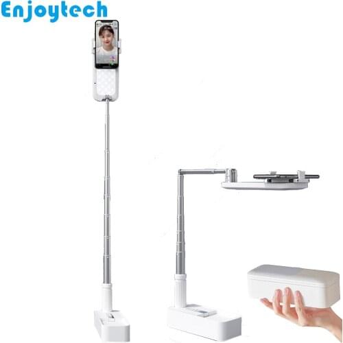 New Mini Foldable Selfie Stick with Bluetooth Remote LED Flash Lamp Selfie Light Mount Holder Tripod for Phones Live Blogger