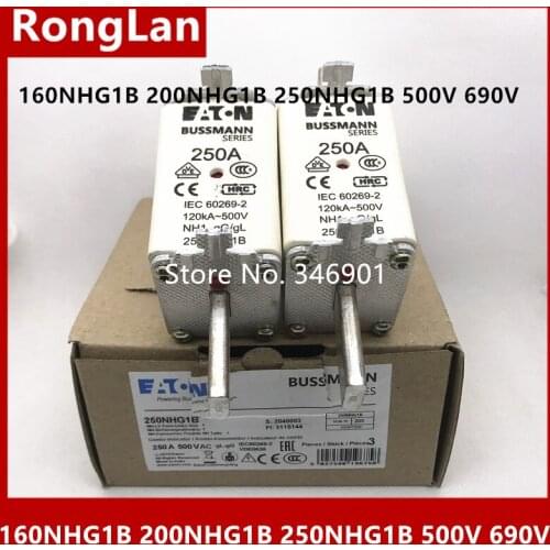 [SA]US Bussmann Fuses 160NHG1B 200NHG1B 250NHG1B NH1 gG / gL 120Ka 500V 690V fuse--3PCS/LOT