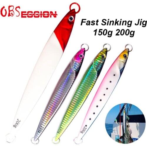 OBSESSION150g200g Japan Laser Fast Sinking Glow Saltwater Deepsea Jig Hard Metal Lead Bait Vertical Jigging Casting Fishing Lure