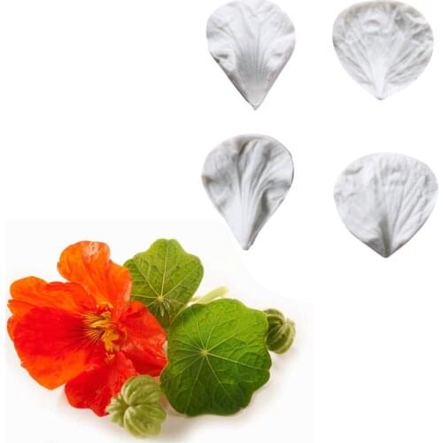 Nasturtium and Leaf Silicone Mold Fondant Mould Cake Decorating Tools Chocolate Gumpaste Mold, Sugarcraft, Kitchen Accessories