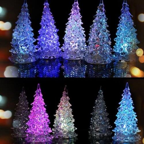 Rave Glowing Christmas Tree Led Tree Lights Color Night Light Children Toys Night Lamp Holiday Party Gift Wedding Decorations