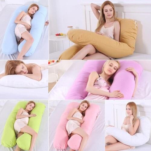 U Shape Maternity Pregnancy Pillow Pure Cotton Sleeper Women Slide Cushion