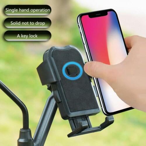 Aluminum Alloy Bike Mobile Phone Holder Adjustable Bicycle Phone Holder MTB Phone Stand Cycling Accessories Motor Handlebar Clip