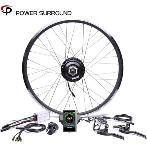 Waterproof Color display 48v500w Shengyi Dgw22c Rear Cassette Electric Bike Conversion wheel Kit Brushless Hub Motors 20''-28