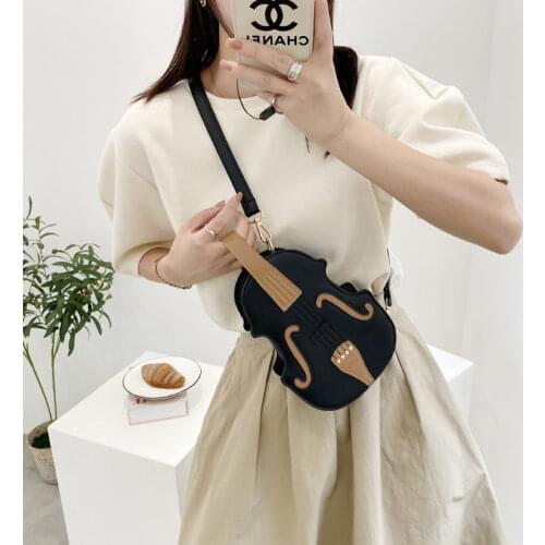 New Fashion Pu Leather Womens Backpack Designer Female Violin Shoulder Crossbody Bags Brand Luxury Handbag Shopper Purse