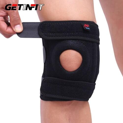1PCS Mountaineering Knee Pad with 4 Springs Support Cycling Knee Protector Mountain Bike Sports Safety Kneepad Brace