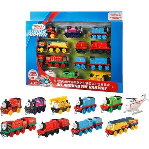 10/trains Original Thomas and Friends Trains Diecast 1:24 Collection Trackmaster Toys for Children Diecast Brinquedos Boys Toys