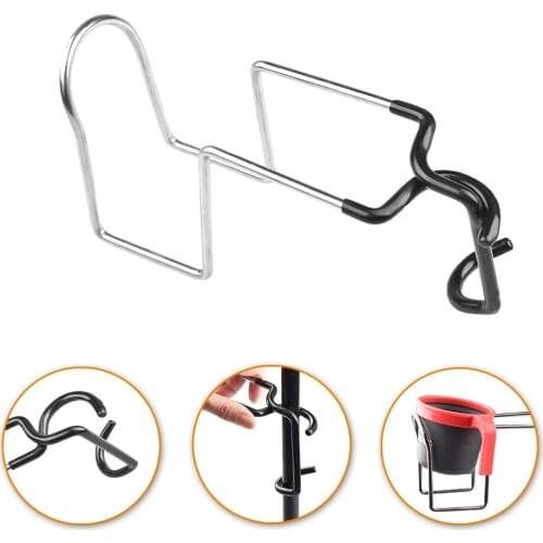 2022 Outdoor Camping Equipment Tent Lamp Hook Picnic Party Lamp Stainless Steel Support Fishing Cup Kettle Holder Survival Tool