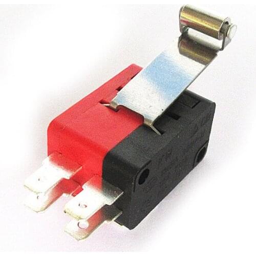 5PCS 20PCS HOT NEW Double microswitch Silver contact roller switch limit switch handle length 25mm pin 4.8mm 16A 250V V-156-2C25