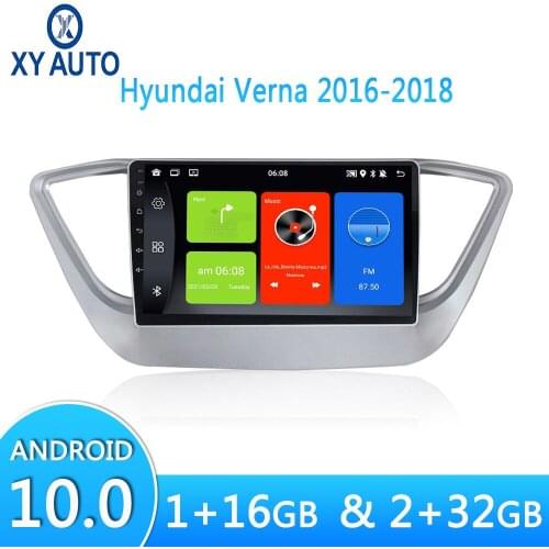9inch Android 10.0 Car Radio 2.5D HD Touch Screen For Hyundai Verna 2016-2018 Navigation Gps Muitimedia Video Player Audio Radio