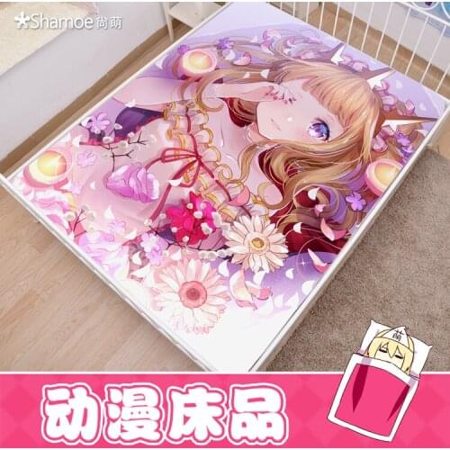 Anime Cartoon Azur Lane Milk Silk Flat Sheet Bed Sheet Top Sheet