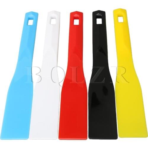 BQLZR 5x DIY Plastic Spatulas Ink Scoop Screen Printing Blade Shovel 45mm Wide