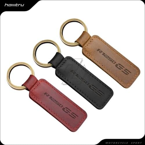 Motorcycle Cowhide Keychain Key Ring Case for BMW R1250GS R1250 ADV Rally Models