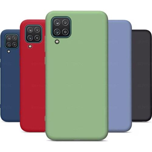 Liquid Silicone Case For Samsung Galaxy A12 Case A 12 12a Cover Protective Phone Bumper For Samsung A12 SM-A125F/DS 6.5'' Funda