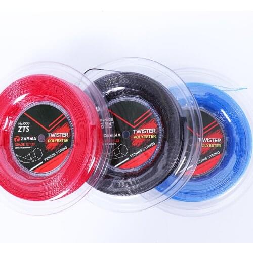 ZARSIA Black Twisted Tennis Line Hexagonal Threaded Tennis Polyester Hard Line Tennis Racquet Line 200m Large Coil Line 2021 New
