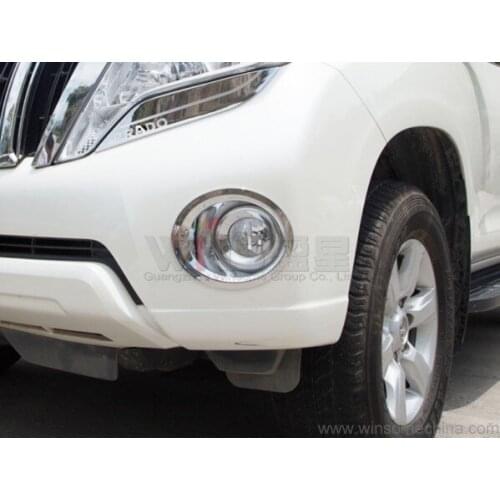For Toyota Land Cruiser Prado LC150 FJ150 2014 2015 2016 Chrome Front Foglight Cover Fog Lamps Trim Car-styling Tuning Accessory