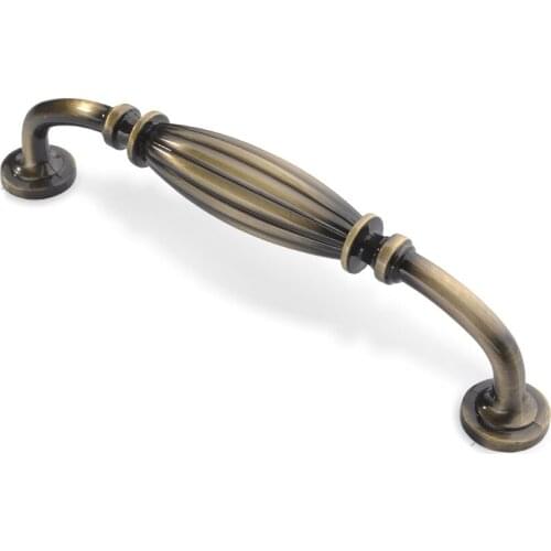 European Antique Shoes Cabinet Drawer Wine Cabinet Door Closet Door Handle Solid Bronze Handle (C.C.:128mm,Length:146mm)