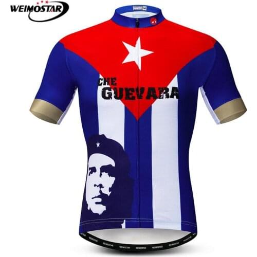 Che Guevara Hero Men Cycling Jersey Shirt High Quality 100% Polyester Short Sleeve Bicycle Clothing Quick Dry MTB Bike Jersey
