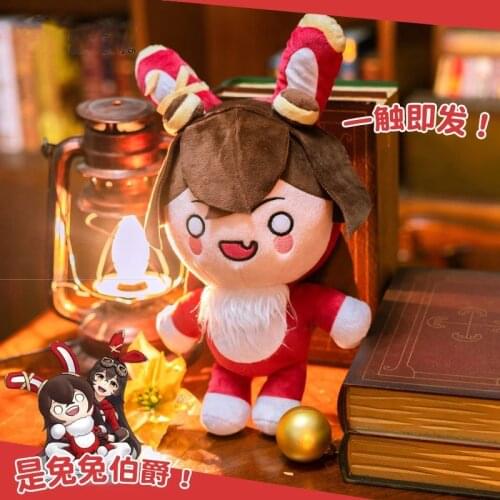 Game Genshin Impact Amber Cute Rabbit Ear Doll Plush Stuffed Toy 40cm Anime Cosplay Cartoon Pillow Xmas Birthday Gift 40cm
