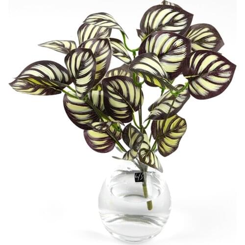 Artificial Plant Green Plant Potted Plant Wall Decoration Leaves Over Glue Green Peacock leaf Fake Grass Fall Decor DIY Cheap