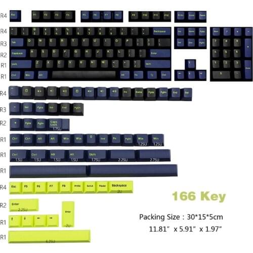 NIGHT RUNING 160 KEYS Cherry Profile Keycap Double Shot Thick PBT Keycaps Cap