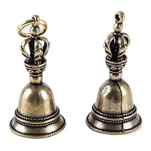 Brass Handicraft die-casting Drop Magic Bell Key Car Button Wind Bell Tibetan Bronze Bell Creative Gift home Decoration Pendant