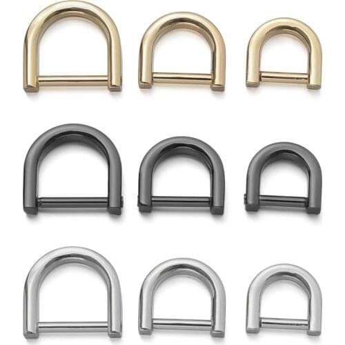 1PCS Metal Detachable open screw D Ring buckle shackle clasp for Leather Craft Bag strap belt Outdoor Handmade Accessories