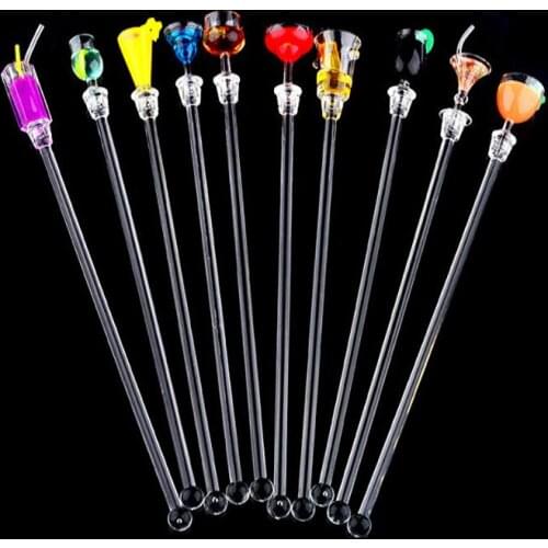 Cocktail Drink Mixer Bar Puddler Muddler Stirring Mixing sticks Ladle Stirrer Swizzle Sticks Cocktail Picks Bar Tools lin5104