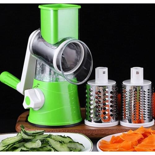 Multifunctional Manual Vegetable Spiral Slicer Grater Hand-Operated Vegetable Cutter Shredder Kitchen Tool