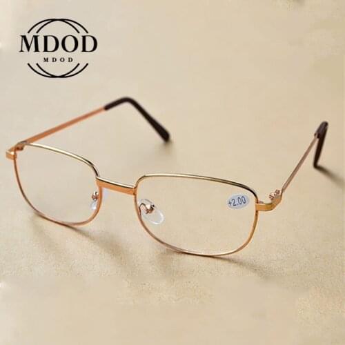 MODO 2020 Fashion New Reading Glasses Metal Full Frame Simplicity Men Women Universal Old Man Reading Glasses +1.0 To +4.0