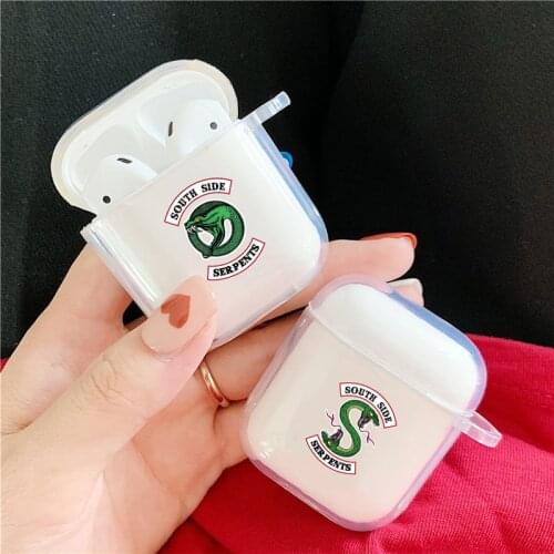 Cartoon American TV Riverdale Earphone Case For Airpods Protective Cover Transparent Soft Cover For Apple Airpods Charging Bags