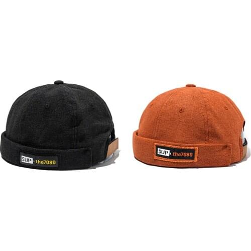 Mens Winter Cotton Brimless Skullies Cap Vintage Urban Unique Street Docker Hats Multipurpose Miki Beanie Hat