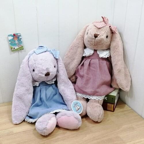 Soft Rabbit With Dress Plush Toy Doll Kids Birthday Gift Cute Long Ears Bunny Stuffed Animal Toys Girl Gifts