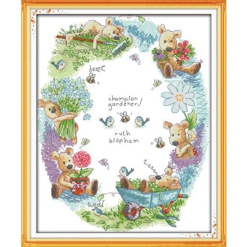 Everlasting love The gardener Chinese cross stitch kits Ecological cotton unprinted printed 14CT DIY gift Christmas decorations