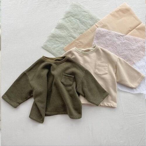 2021 new girls boys sweatshirt spring cotton full sleeve fashion kids sweatshirt 1-7 years YL10