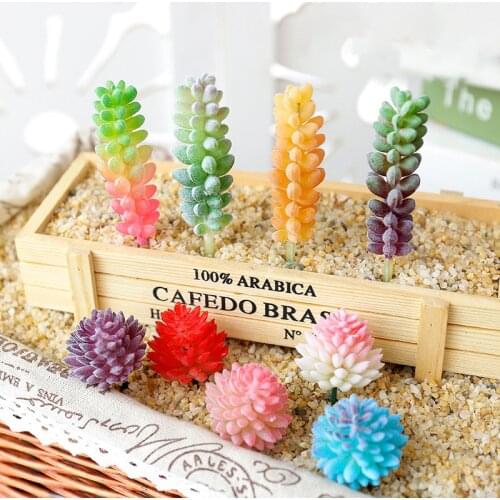 Plastic Lovely Succulent Artificial Plant Potted Balcony Room Decorations Party Christmas Simulation Bonsai Craft Green Plant