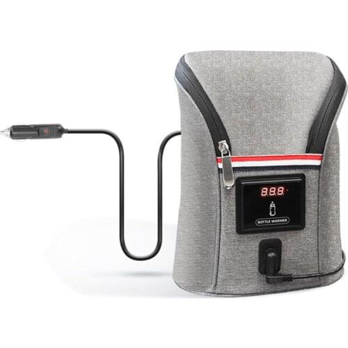 New 12V Car Baby Bottle Warmer Outdoor Portable Constant Temperature Milk Heater Storage Bag